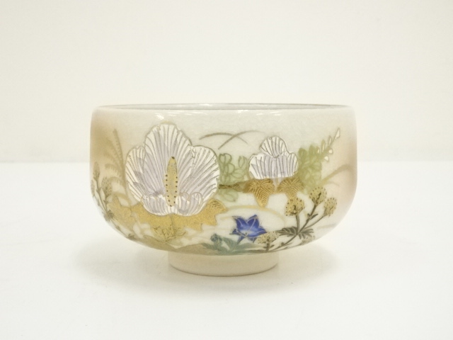 道具 ] - 道具 九谷焼 芦湖造 色絵秋草茶碗（共箱） | ネットショップ